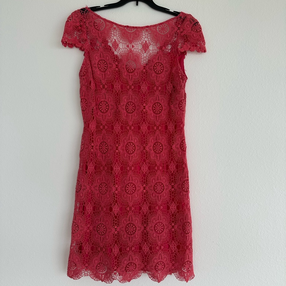 Ali Ro dress, coral-colored